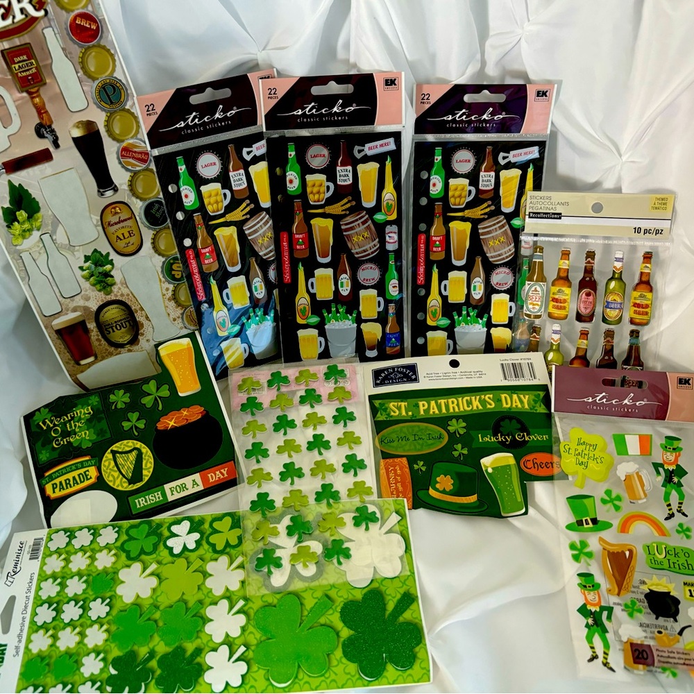 Beer and St. Patrick’s Day Scrapbook Stickers